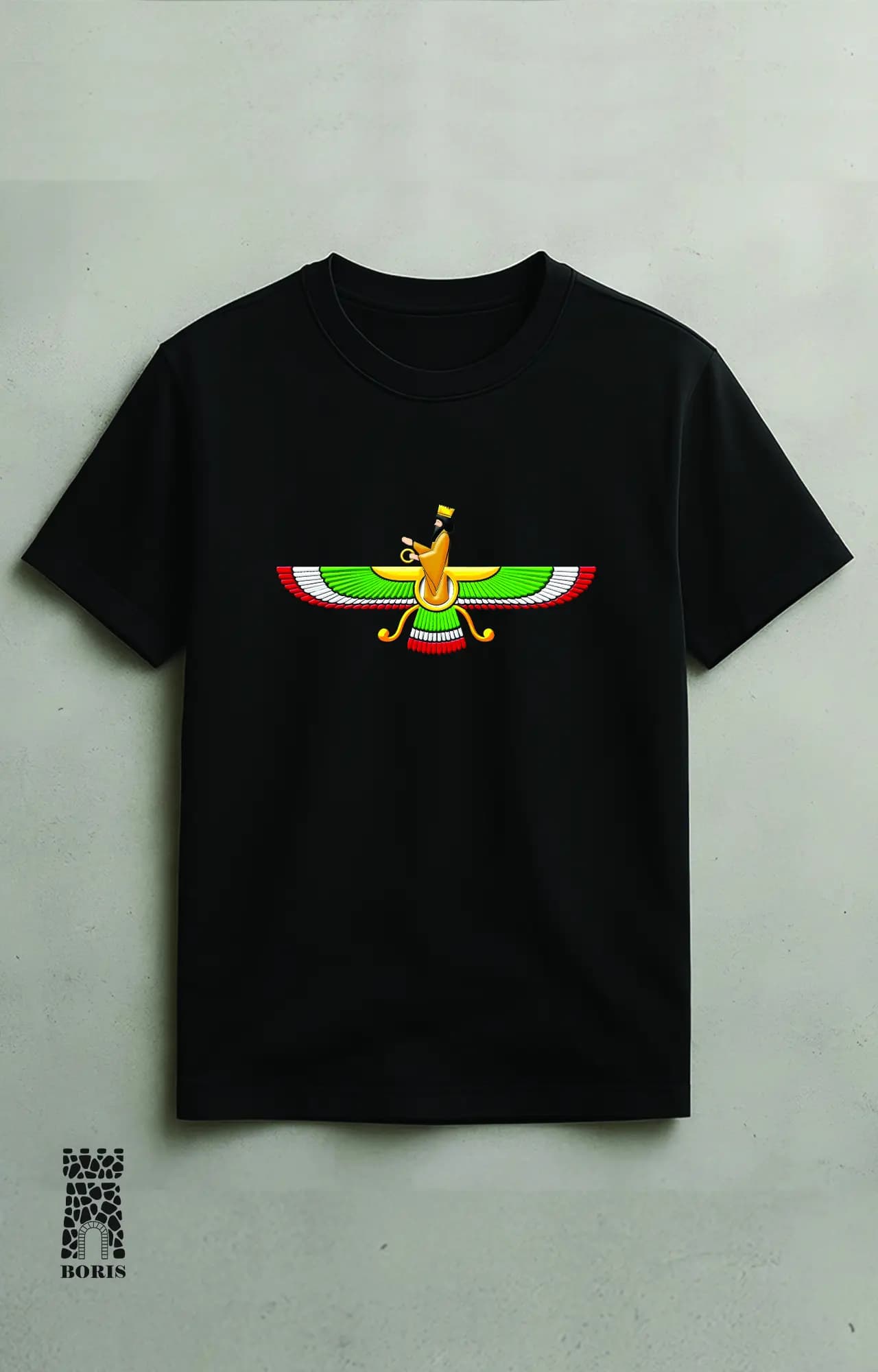 تیشرت باکسی ماکان طرح اهورا مزدا هخامنشی ایران کد 4302