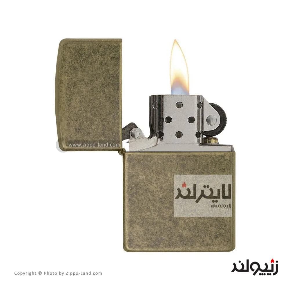 فندک زیپو مدل Antique Brass کد 201fb — تصویر ۲