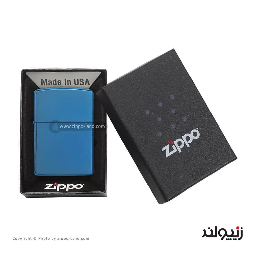 فندک زیپو مدل High Polish Blue کد 20446 — تصویر ۴