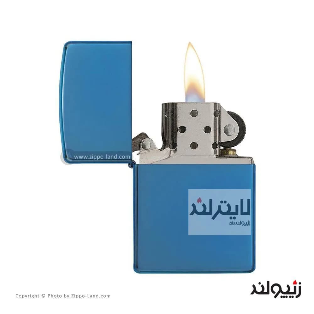 فندک زیپو مدل High Polish Blue کد 20446 — تصویر ۲