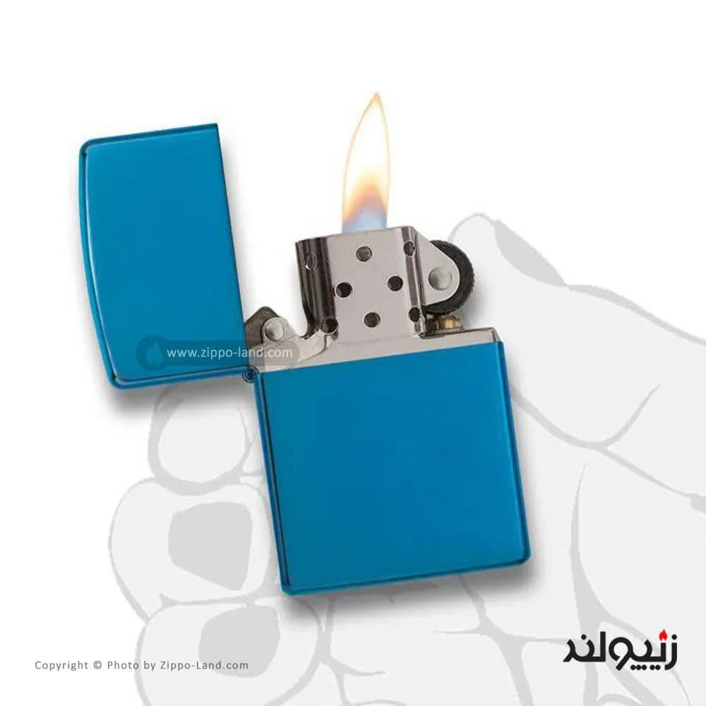 فندک زیپو مدل High Polish Blue کد 20446 — تصویر ۳