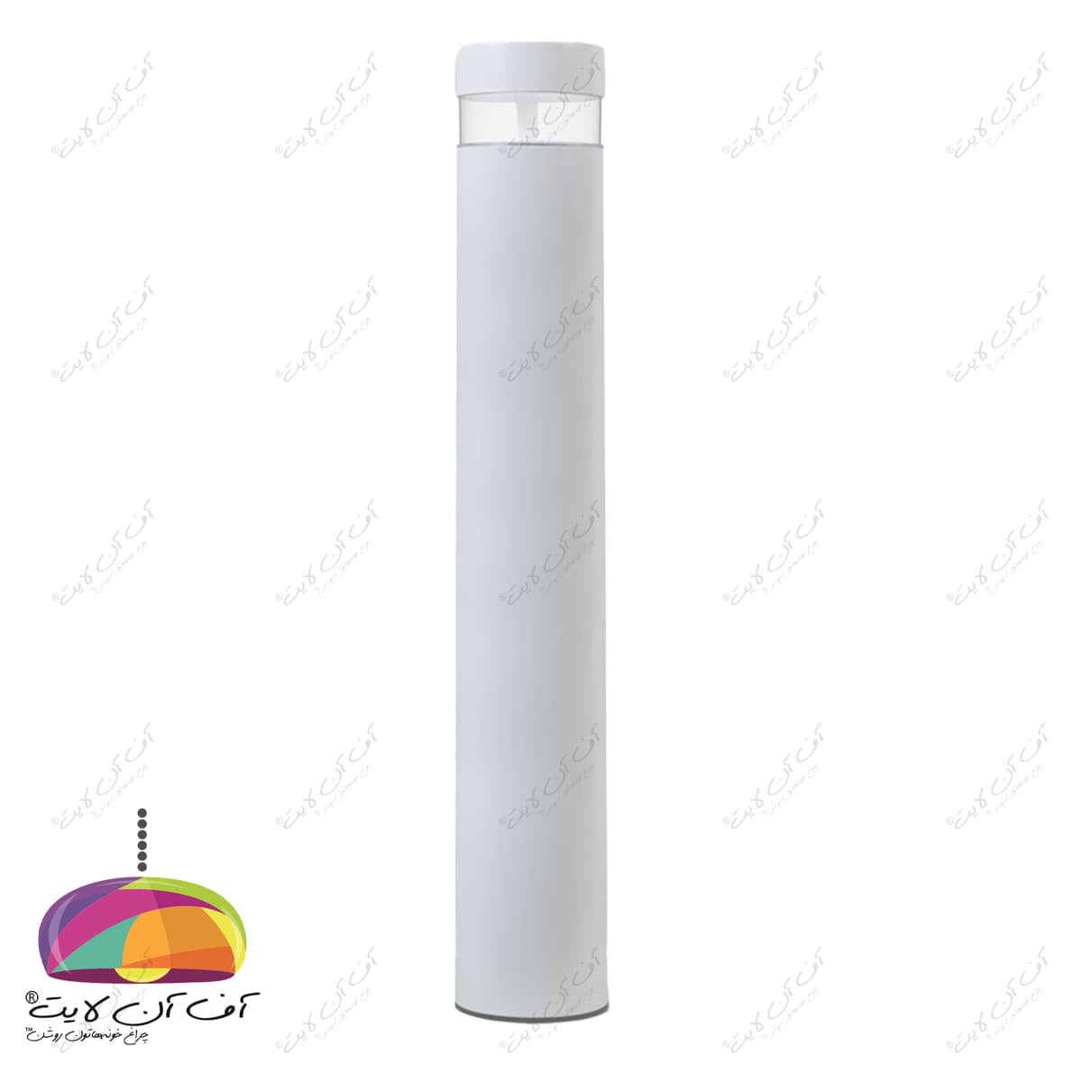چراغ حیاطی پارکی 90 سانتی مدل آیلد (رفلکتور مشکی) مازی نور — تصویر ۲