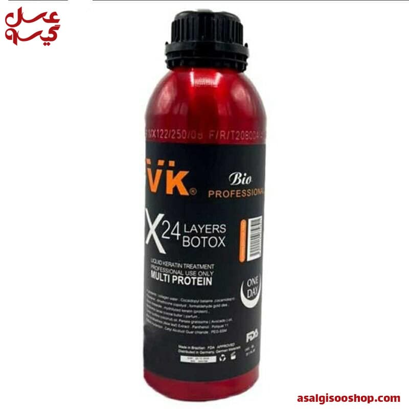 بوتاکس مو 24 لایه وی کی VK X24 LAYERS BOTOX حجم 1400میل | کد 2147