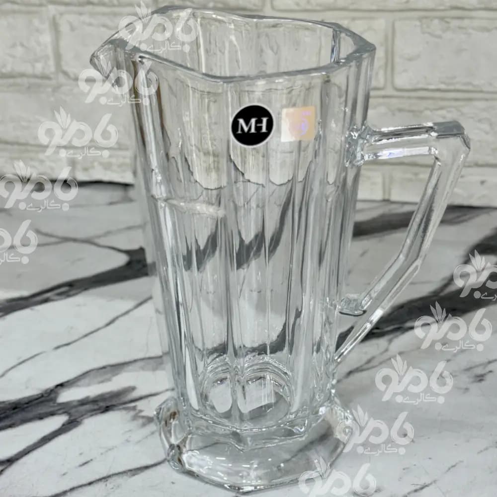 پارچ و لیوان شیشه ای استیج لب ساده — تصویر ۳