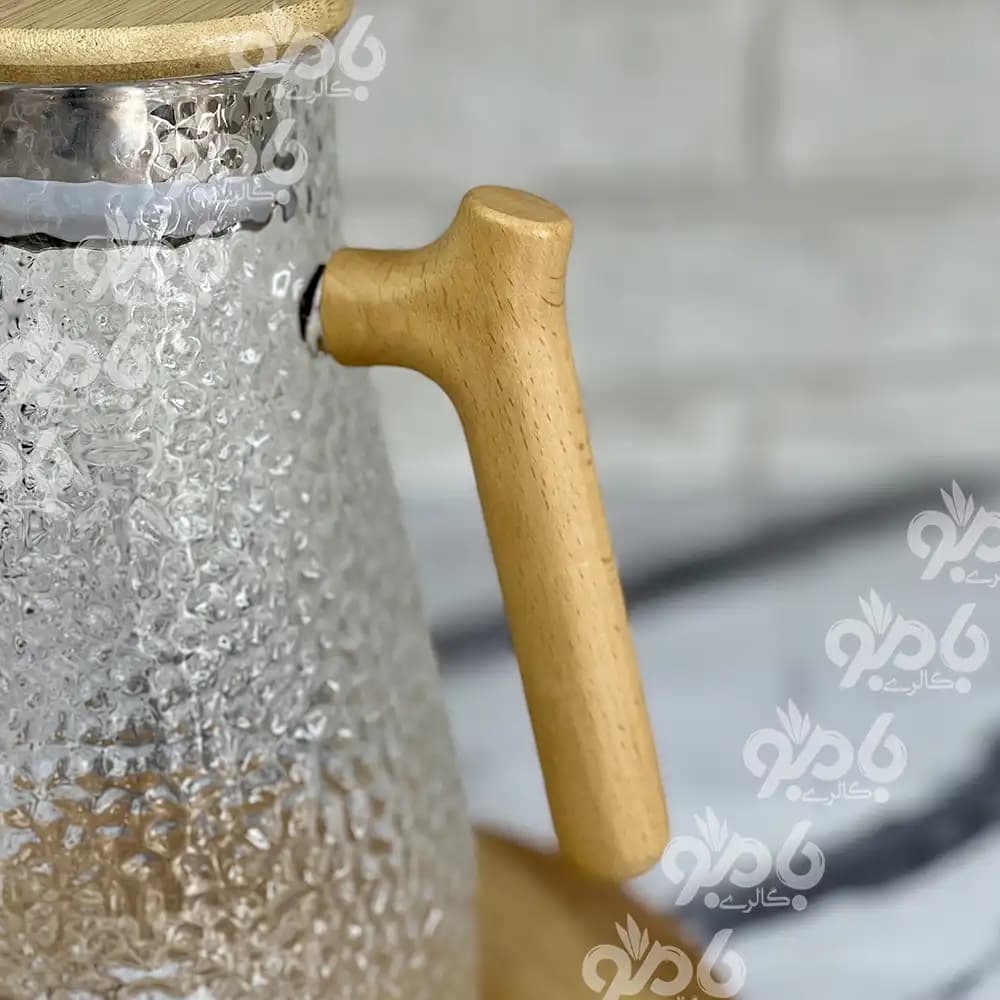 پارچ پیرکس برفی دسته چوبی 600.56 — تصویر ۲