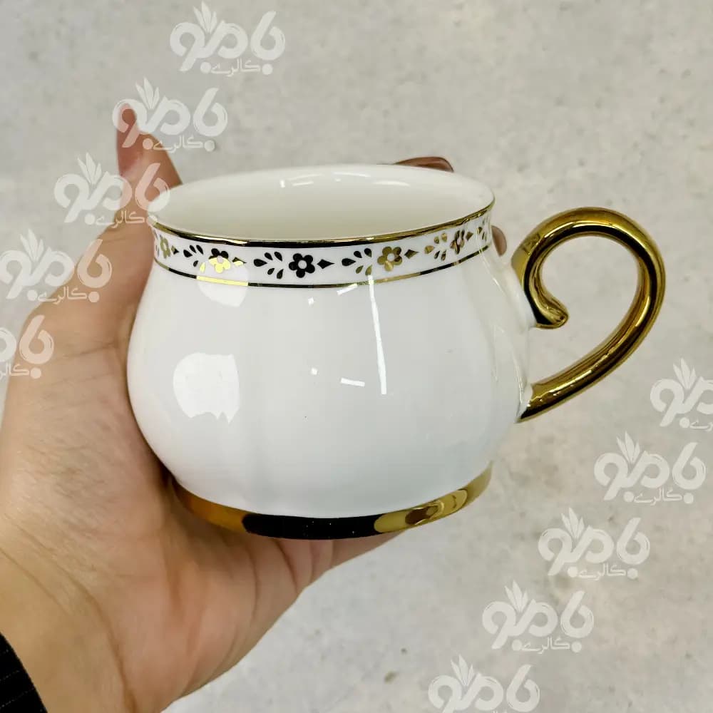 چایخوری جعبه دار لب طلا گلدار 222 — تصویر ۲