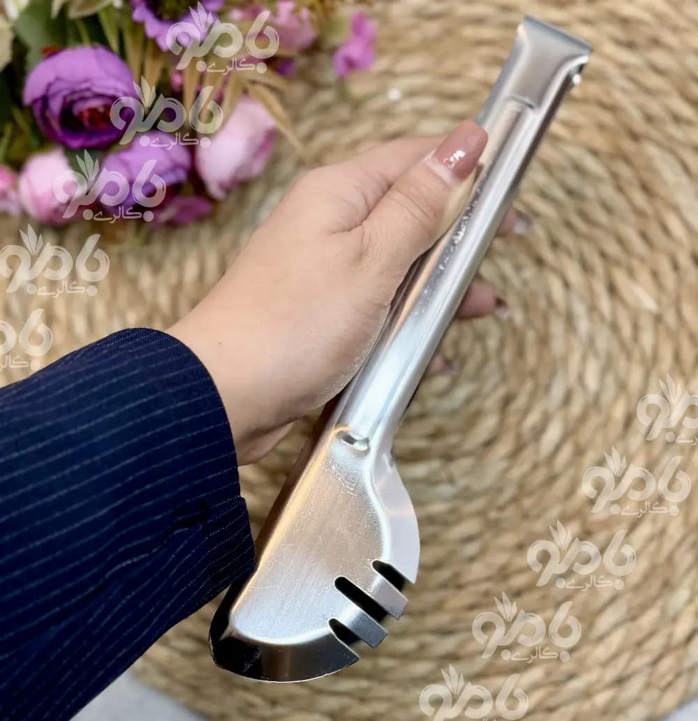 انبر سالاد استیل وارداتی سیلور