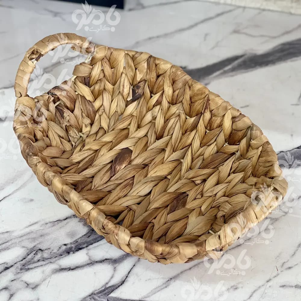 سبد حصیری بیضی 20*30سانت کد33 — تصویر ۳