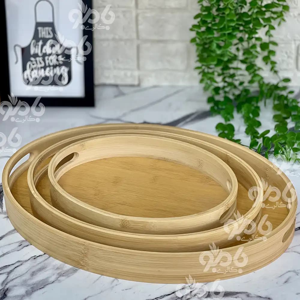 سینی بامبو بیضی