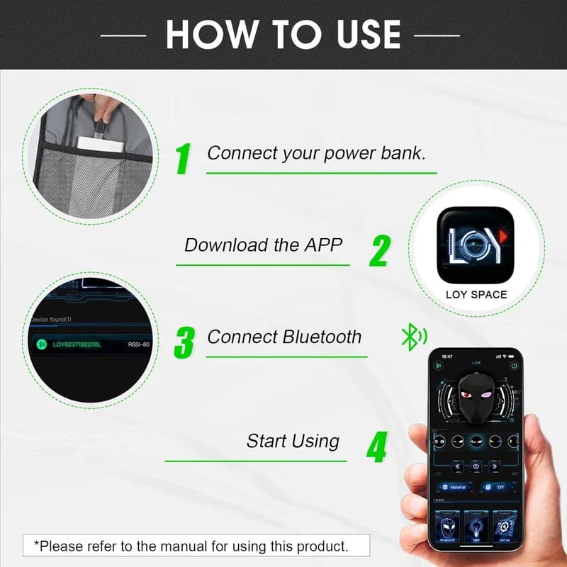 کوله پشتی موتور سیکلت مدل نمایشگر LED — تصویر ۲