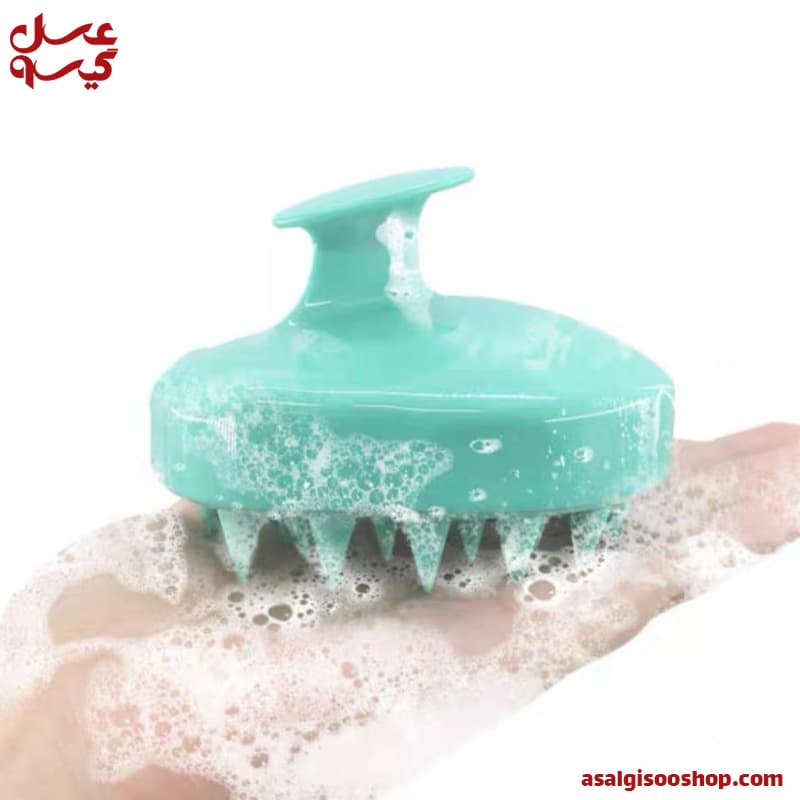 براش سیلیکونی شامپو و ماساژور کف سر خارجی scalp and shampoo brush|کد2059 — تصویر ۳