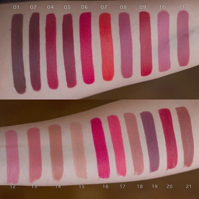 رژ لب مات مخملی ولوت گلدن رز مدل Velvet Matte رنگ قوی، ماندگاری بالا و متنوع — تصویر ۶