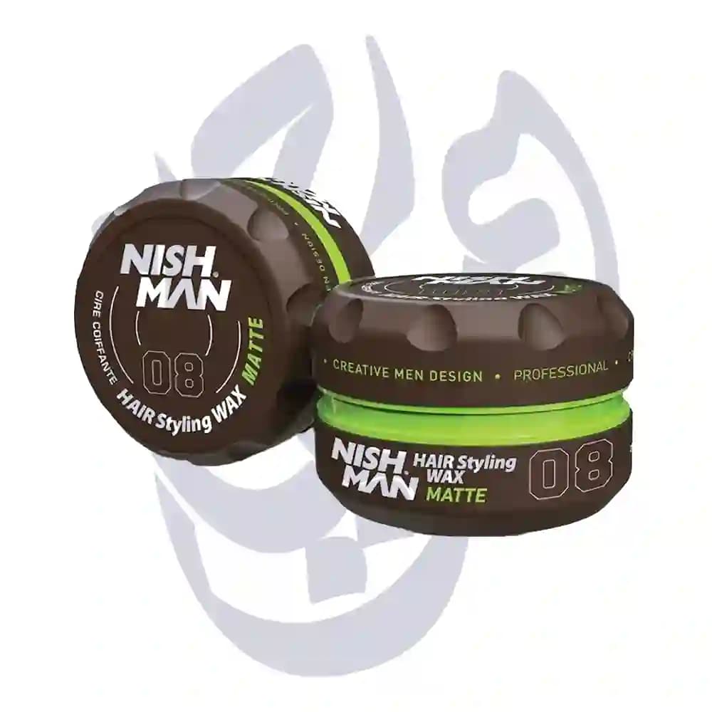 واکس مو نیشمن قهوه ای مدل Matte شماره 08 حجم 150 میلی لیتر NISHMAN