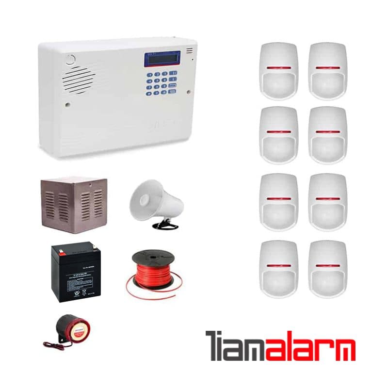 پکیج دزدگیر اماکن با سیم مدل سایلکس سیمکارتی و تلفنیSG8PY8
