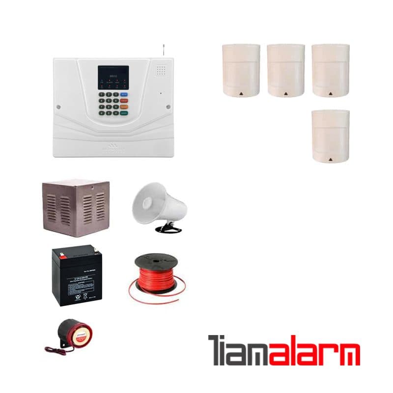 پکیج دزدگیر اماکن با سیم مدل مستر کارتی و تلفنی M930PR4