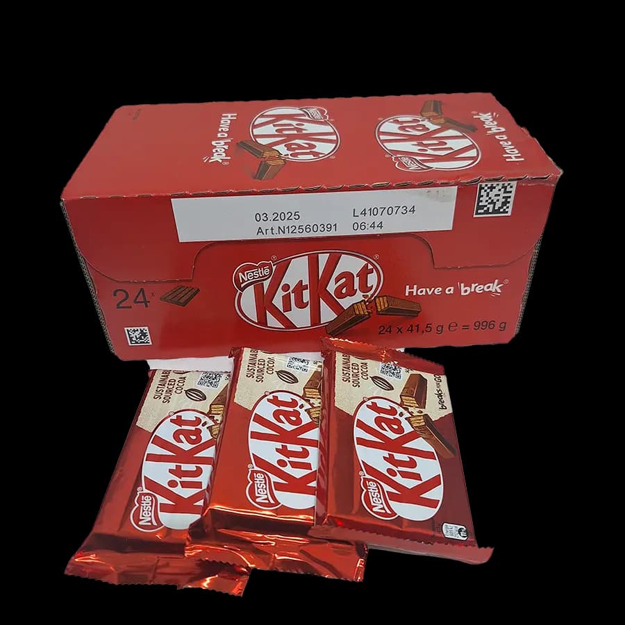 شکلات کیت کت چهار انگشتی 41 گرمی (kit kat) – عمده بسته 24 عددی