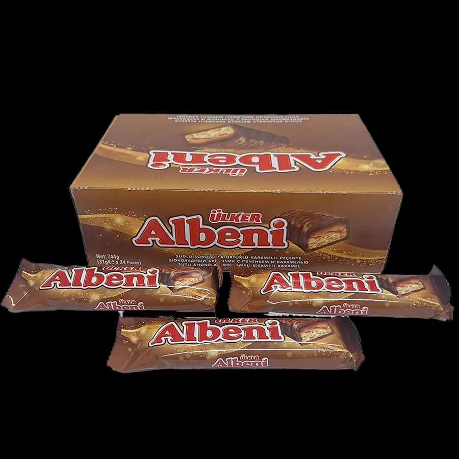 شکلات آلبنی (Albeni) 31 گرم اولکر عمده بسته 24 عددی