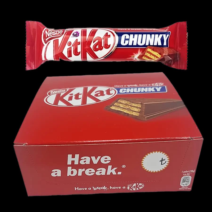 ویفر شکلاتی کیت کت چانکی 38 گرمی (kit kat chunky) عمده بسته 12 عددی