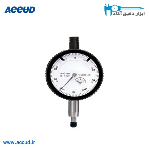 ساعت اندیکاتور صفحه کوچک دقت (0.001) 1-0 میلی متر Accud (اکود با گارانتی شرکتی) مدل 228-001-01