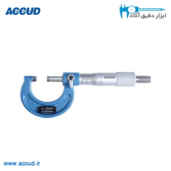 میکرومتر ورنیه 75-50 میلی متر دقت 0.001 Accud (اکود با گارانتی شرکتی) مدل 322-003-01
