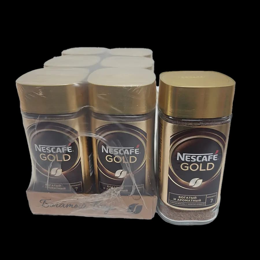 نسکافه گلد 200 گرمی(gold coffee) اصل – عمده بسته 6 عددی