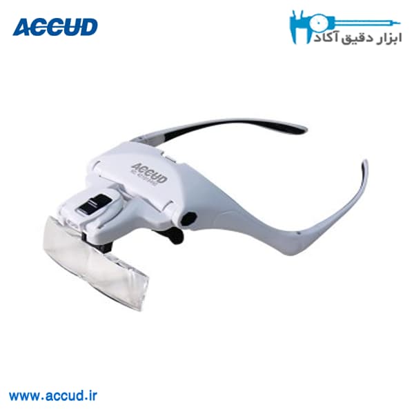 عینک ذره بینی چراغ دار (با 5 عدد لنز) Accud (اکود با گارانتی شرکتی) مدل MG305