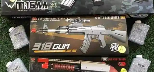 تفنگ مسلسل کلاش تک تیر ساچمه ايی قدرتمند GUN-318