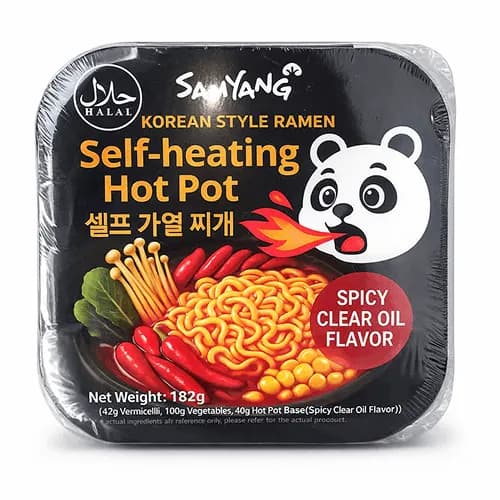 نودل خودجوش سانیانگ طعم تند روغنی 182 گرم – Sanyang Spicy clear Oil Flavor