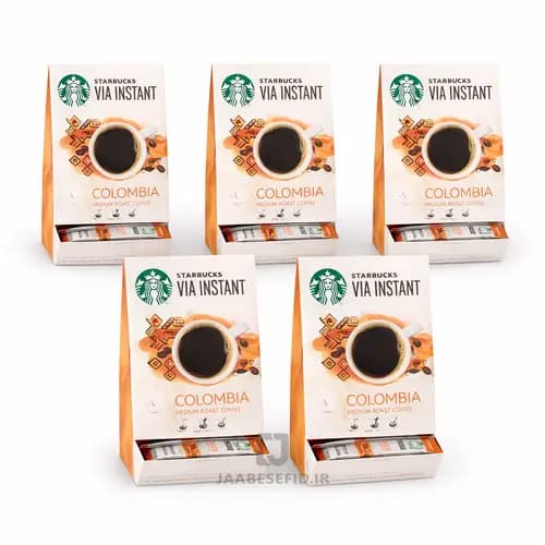 قهوه فوری استارباکس کلمبیا ساشه ای 50 عددی – باکس 5 عددی – Starbucks Colombia