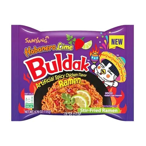 نودل مرغ تند سامیانگ طعم لیمو و فلفل هابانرو با 135 گرم – Samyang Hot Chicken Buldak Habanero and Lime