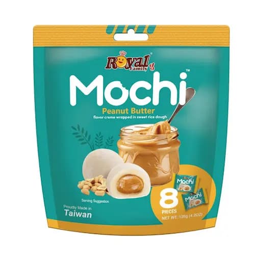 موچی با طعم کره بادام زمینی رویال فمیلی – 8 تایی 120 گرم | Royal Family Mochi