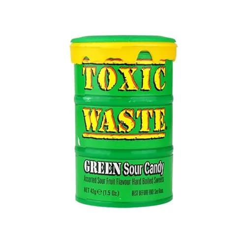 آبنبات خیلی ترش بشکه ای سبز تاکسیک ویست 42 گرم – Toxic Waste Green Sour Candy