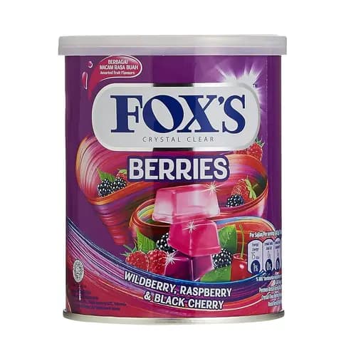 آبنبات فاکس قوطی با طعم انواع توت ها – 180 گرمی | Fox’s Berries