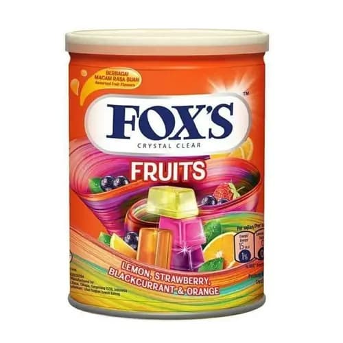 آبنبات فاکس قوطی با طعم میوه های نارنجی – 180 گرمی | Fox’s Fruits