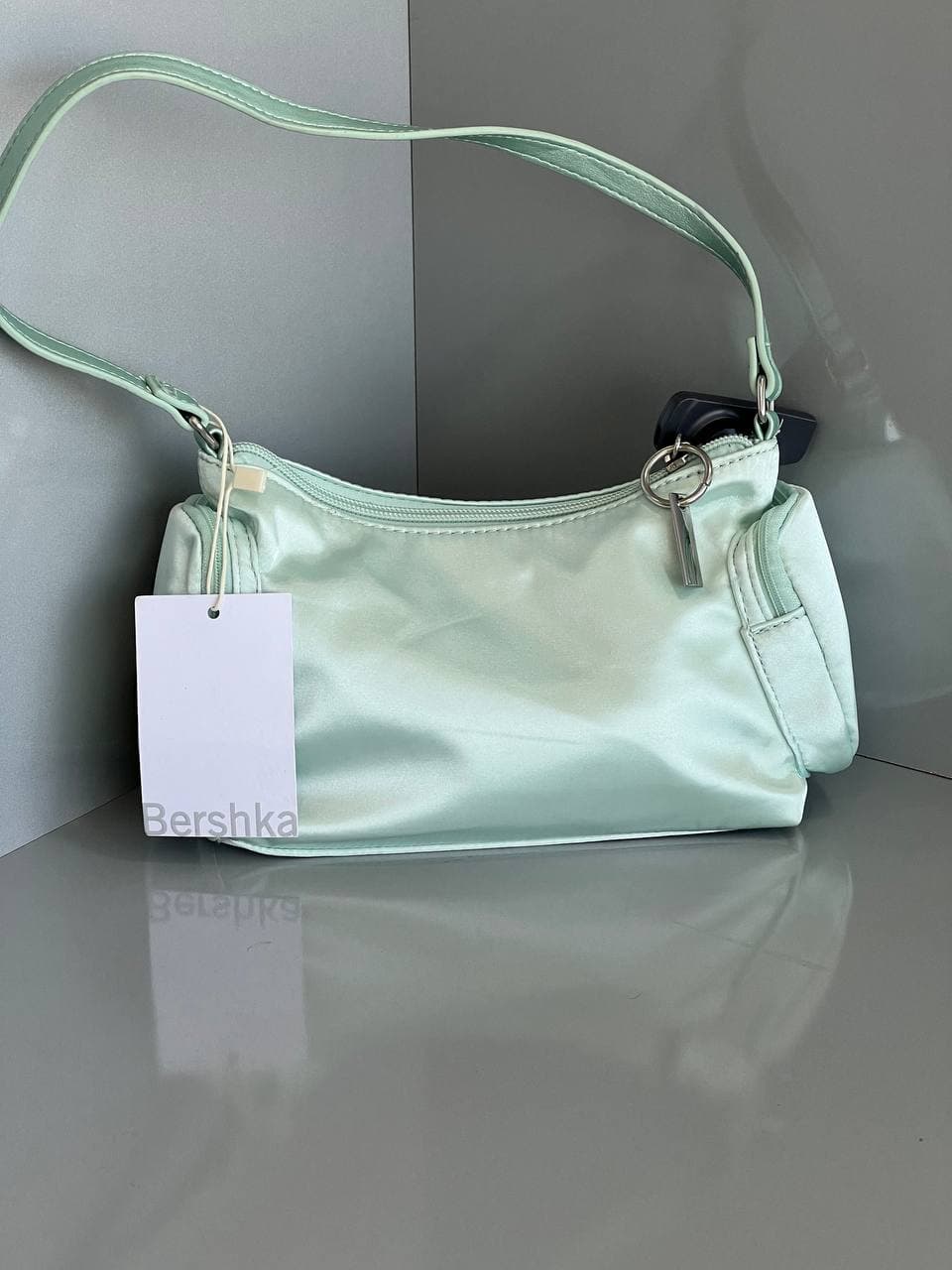 کیف سبز پاستلی Bershka