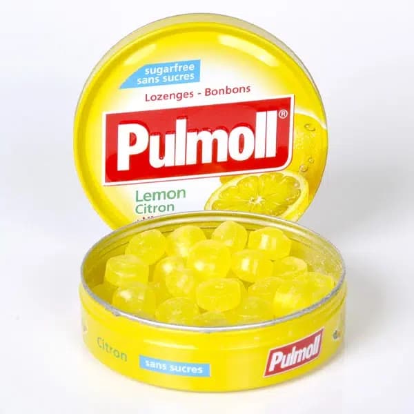 آبنبات بدون شکر پولمول با طعم لیمو 45 گرم – Pulmoll Lemon Citron — تصویر ۲