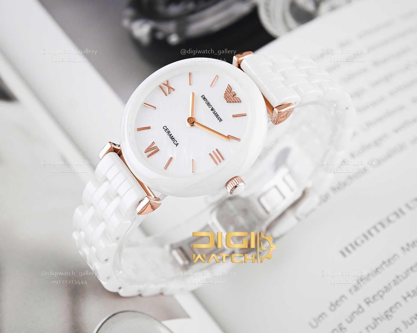 ساعت امپریو آرمانی سفید زنانه Emporio Armani AR-148