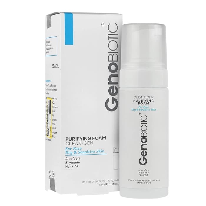 فوم شستشو صورت ژنوبایوتیک مدل Moisturizer پوست خشک حجم 150 میلی لیتر