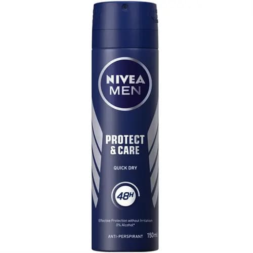 اسپری ضد تعریق بدن نیوا مردانه protect & care حجم 150 میل