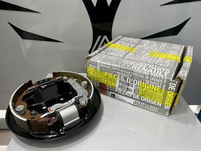 کفشکی ترمز عقب راست با سیلندر چرخ و لوازم و لنت ال 90 وانت اصلی شماره فنی 8200738634 — تصویر ۲