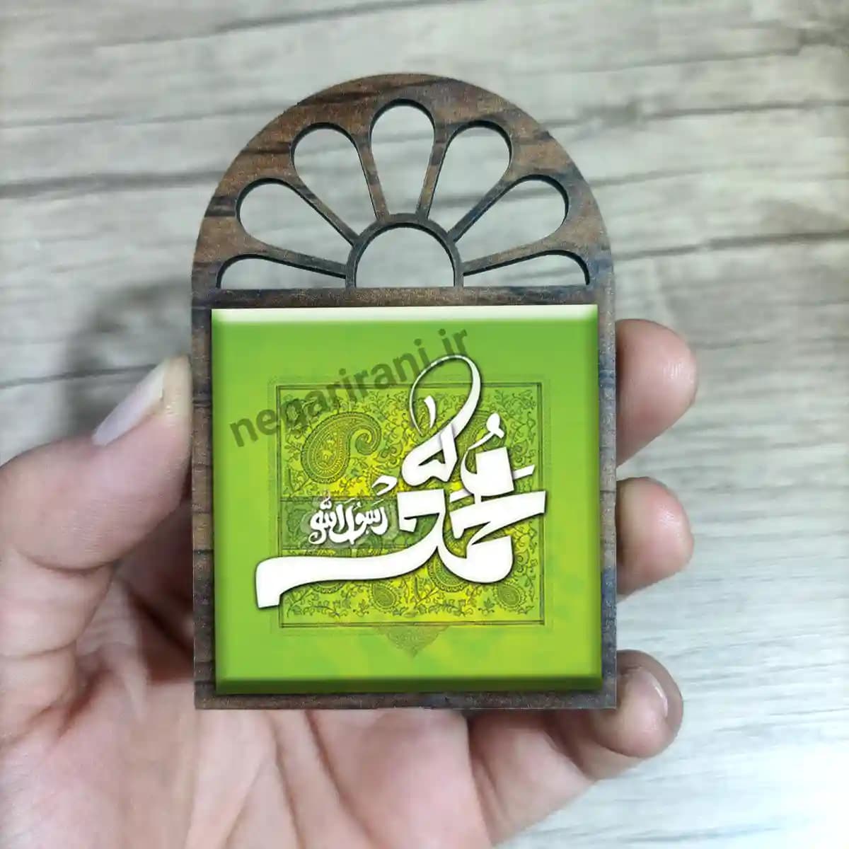 تندیس کاشی پنجره ای محمد رسول الله مدل 2B 14 — تصویر ۲