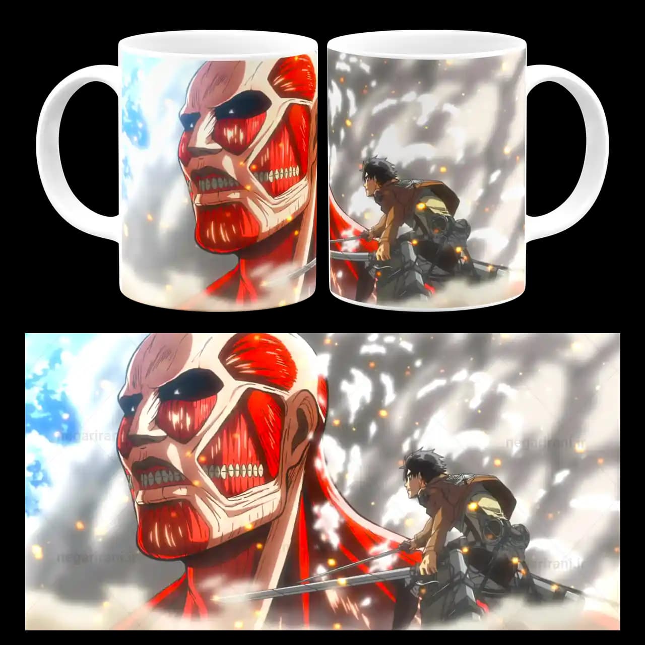 ماگ انیمه attack on titan مدل F 36