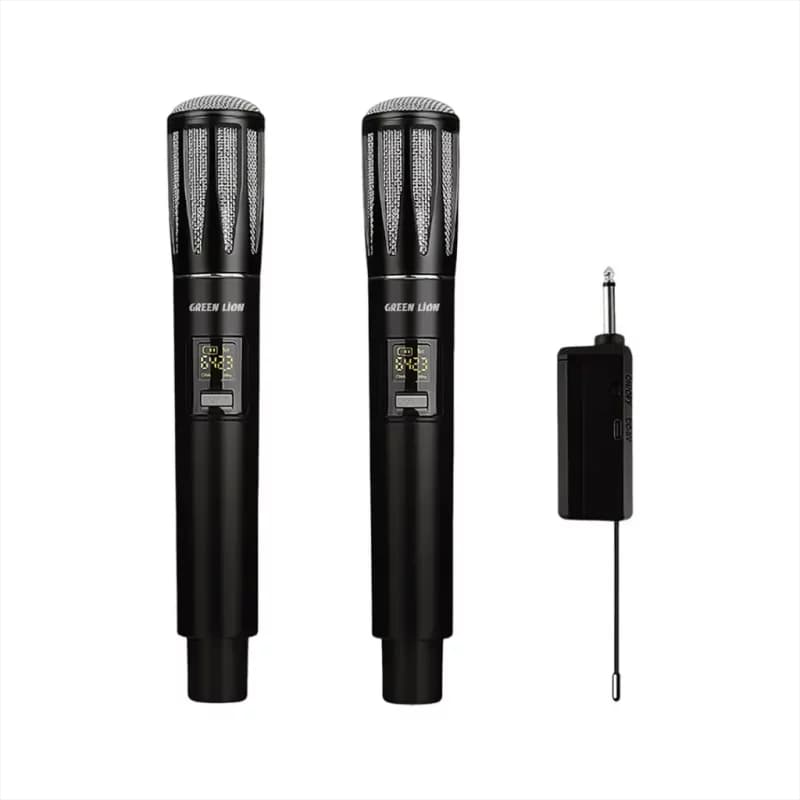 میکروفون بیسیم دو عددی گرین لاین Green Lion Wireless Dual Mic Cordless Microphone