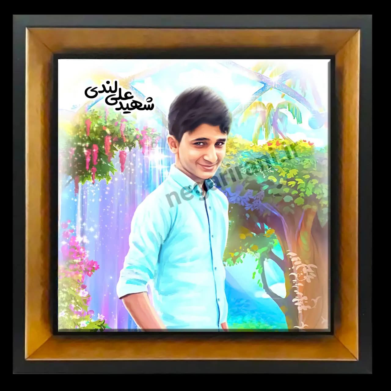 تابلو کاشی شهید علی لندی مدل 2Z58