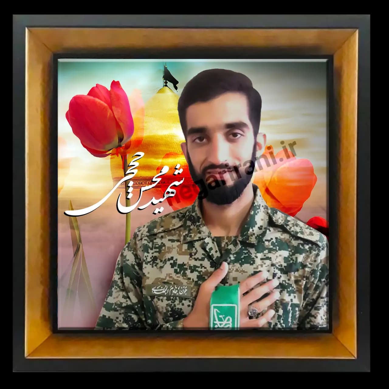 تابلو کاشی شهید محسن حججی مدل 2Z55