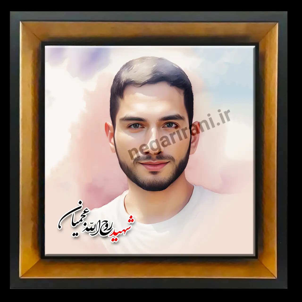 تابلو کاشی شهید روح الله عجمیان مدل 2Z52