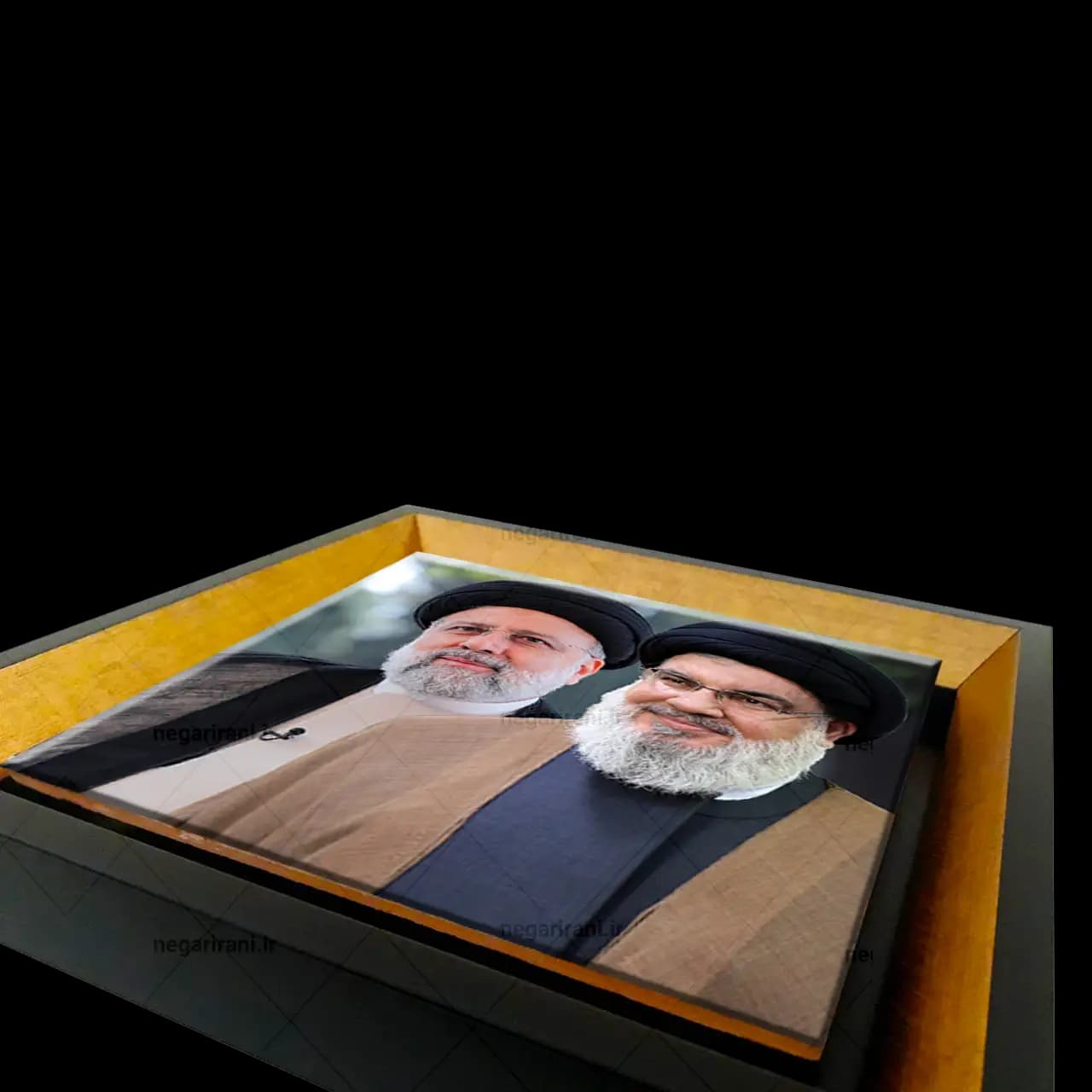 تابلو کاشی شهید نصرالله و رئیسی مدل 2Z46 — تصویر ۳