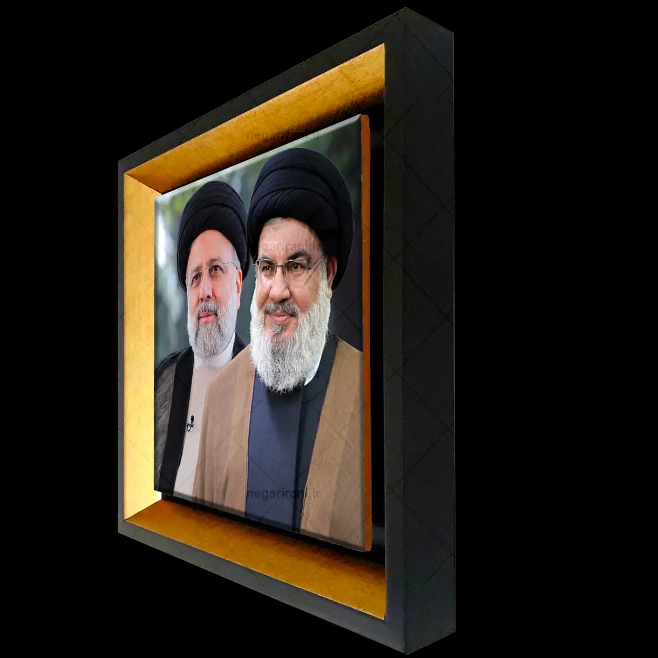 تابلو کاشی شهید نصرالله و رئیسی مدل 2Z46 — تصویر ۲