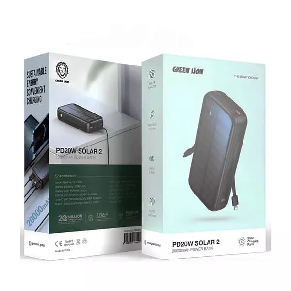 پاوربانک فست شارژ 20 هزار گرین لاین مدل GNPDSOLPB20 — تصویر ۵
