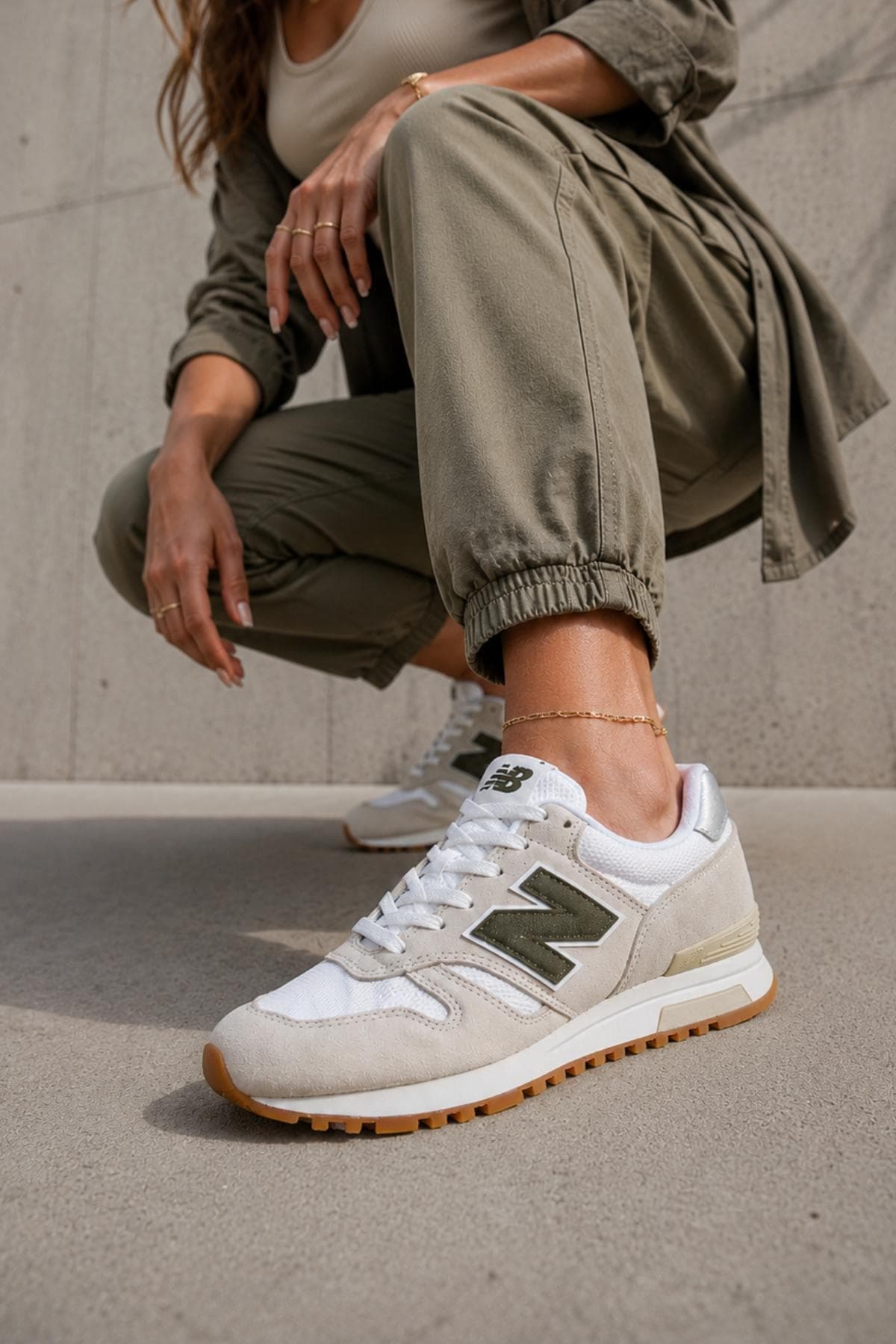 کفش اسنیکر نیو بالانس مردانه منسوجات کرم رنگ بیسیک راسته اسپرت | New Balance U327FF AD